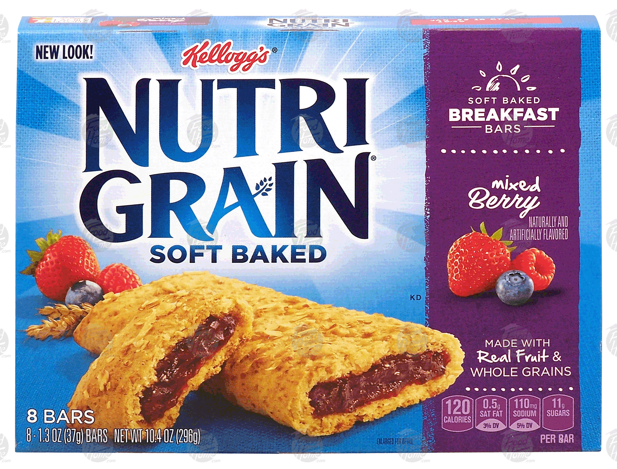 Kellogg's Nutri-Grain mixed berry soft baked breakfast bars, 8-bars Full-Size Picture